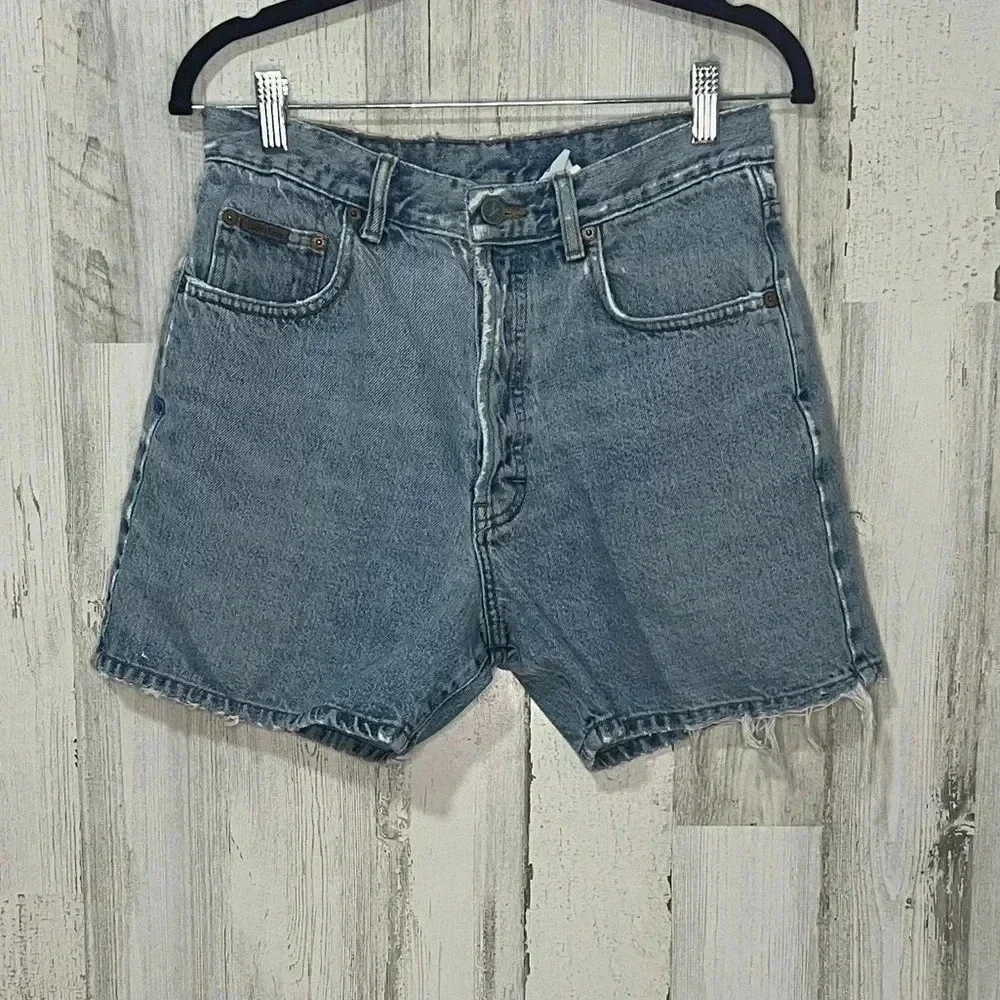 Calvin Klein Jeans Vintage 90s High Rise Denim Shorts Medium Wash Made in USA